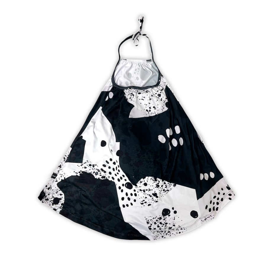 Vestido tiritas blanco y negro para niña | Franki - Imagen 3